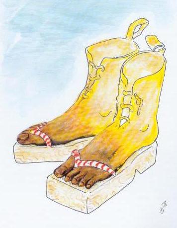 art cartoon, slippers